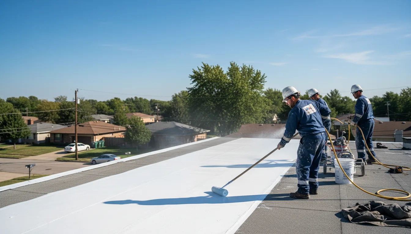 Commercial roof coating in Yorktown, AR near me